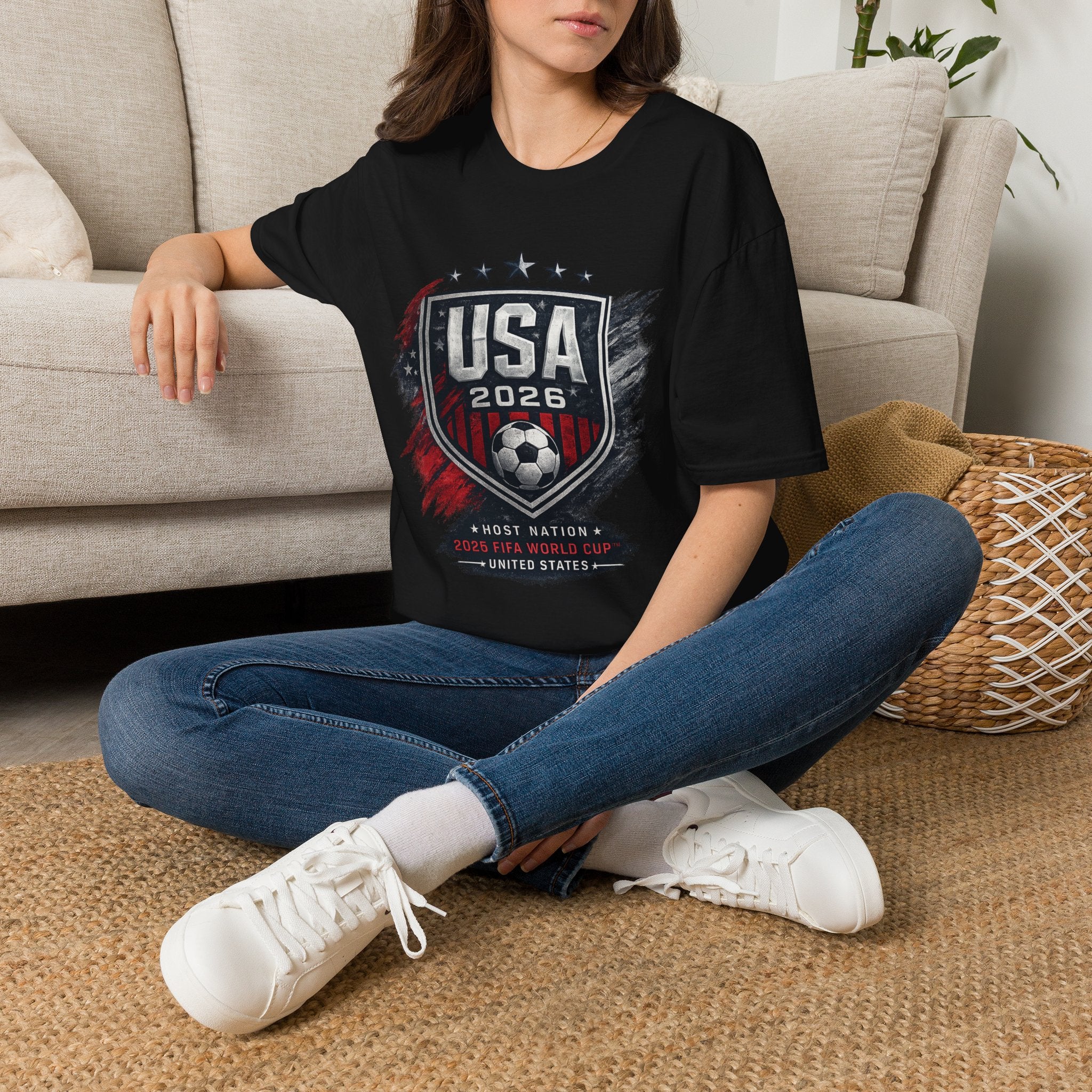 USA 2026 Soccer Shield T‑Shirt — Men’s Women’s American World Cup Supporter Tee