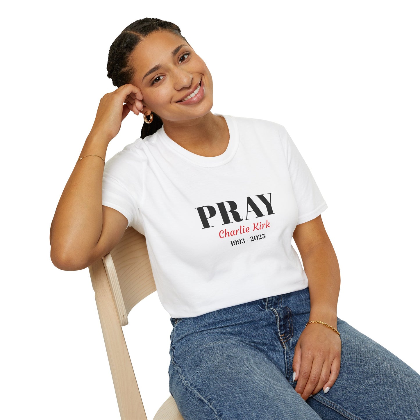 Unisex T-Shirt Charlie Kirk Remembrance Pray Shirt