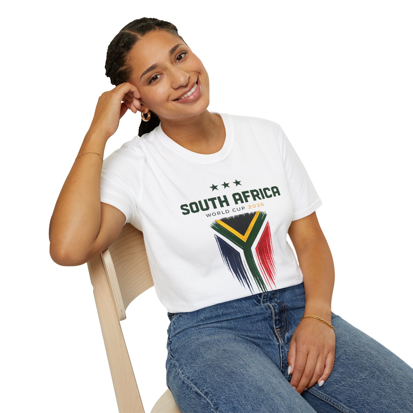 South Africa World Cup T-Shirt — Distressed Flag Soccer Fan Tee
