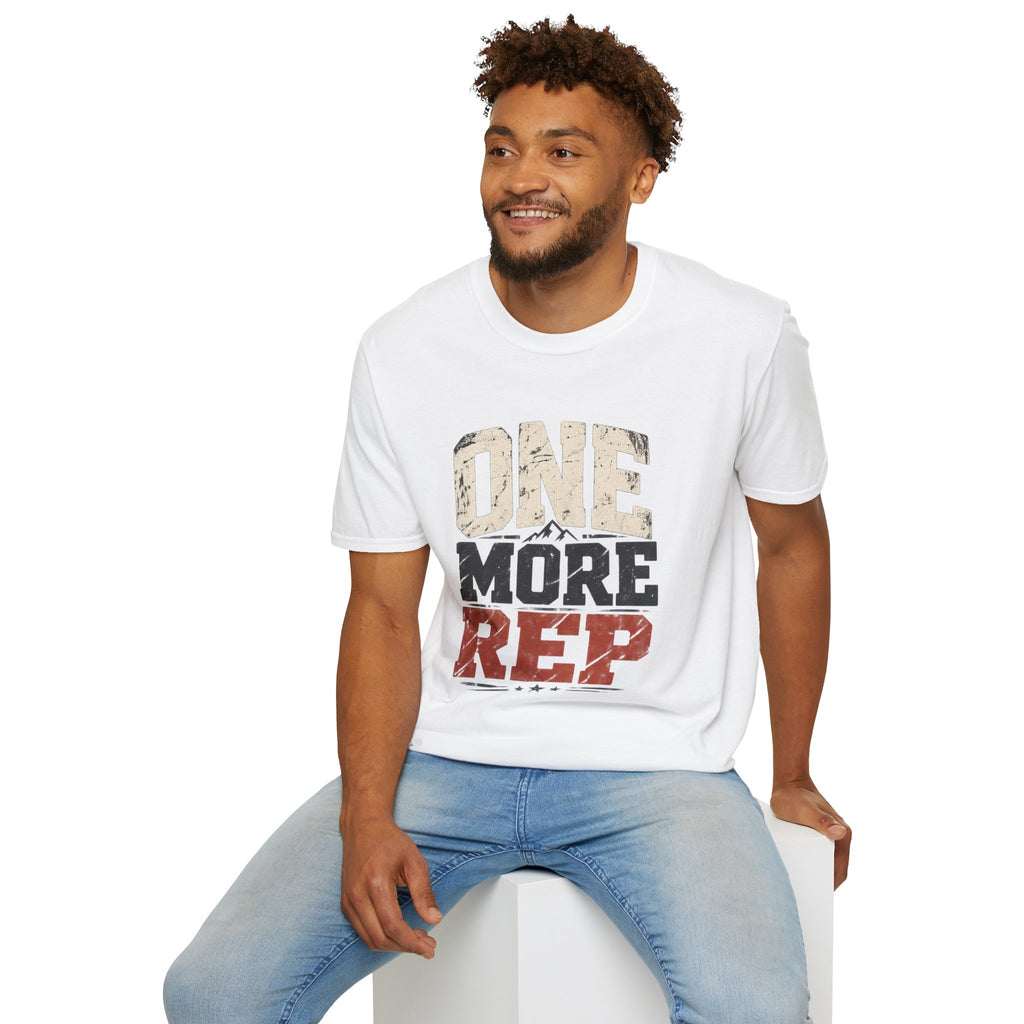 One More Rep – Vintage Workout & Fitness Graphic Tee