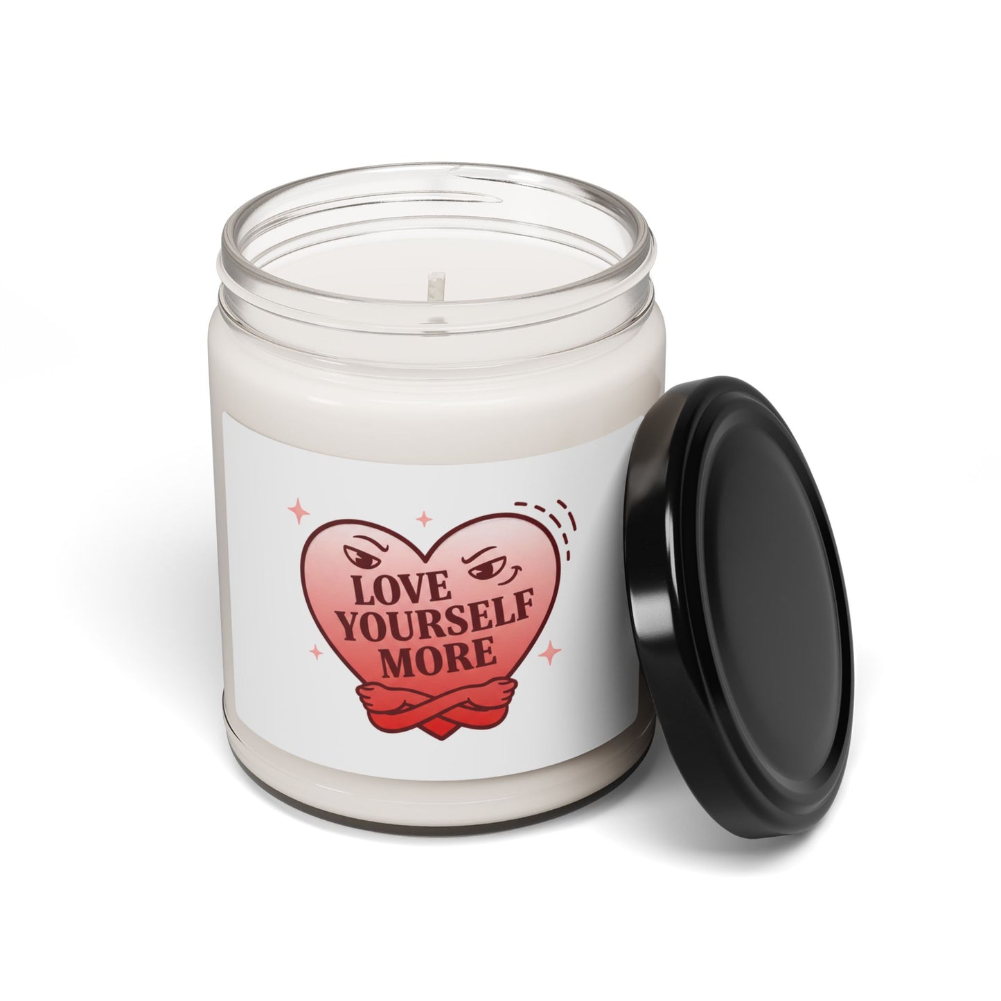 Love Yourself More Candle | Anti‑Valentine Heart, Snarky Self‑Care Soy Candle