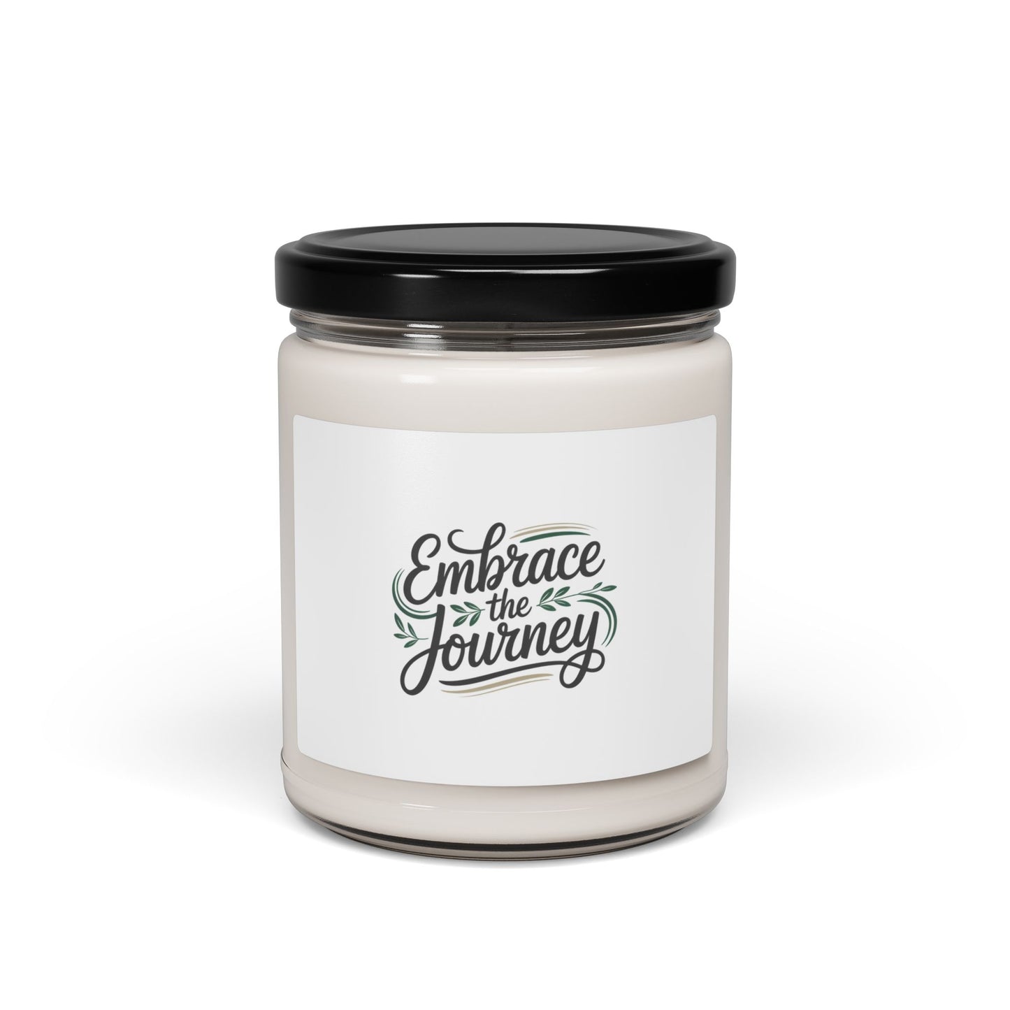 Embrace the Journey Soy Candle, 9oz | Hand-lettered Minimalist Quote