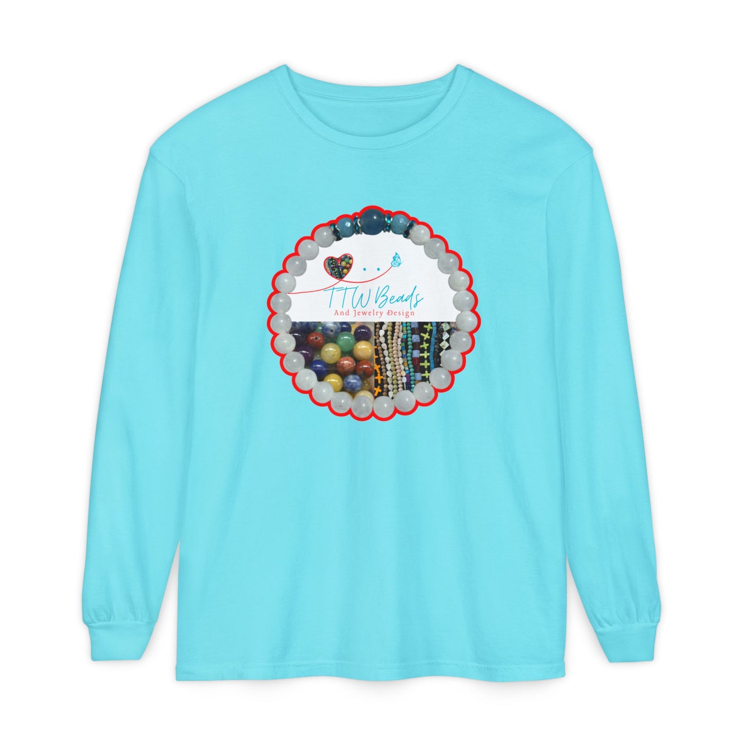 TTW Beads and Gould Creek Farm Vibrant Long Sleeve T-Shirt for Artists and Farmers