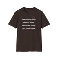 Overthinking Club T-Shirt — Funny Mental Health Tee for Overthinkers