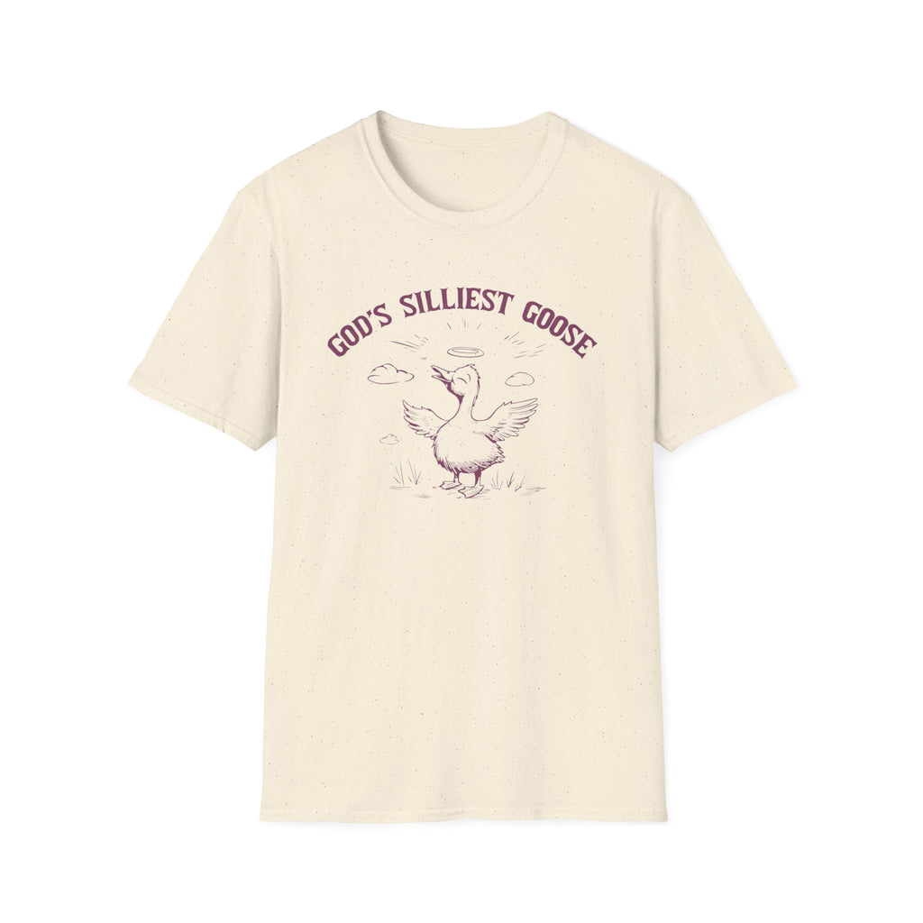 Funny Goose Unisex Softstyle T-Shirt - Gods silliest goose