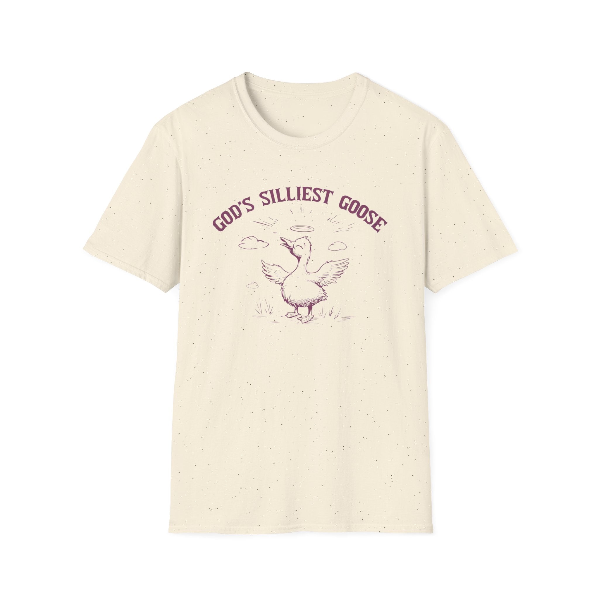 Funny Goose Unisex Softstyle T-Shirt - Gods silliest goose