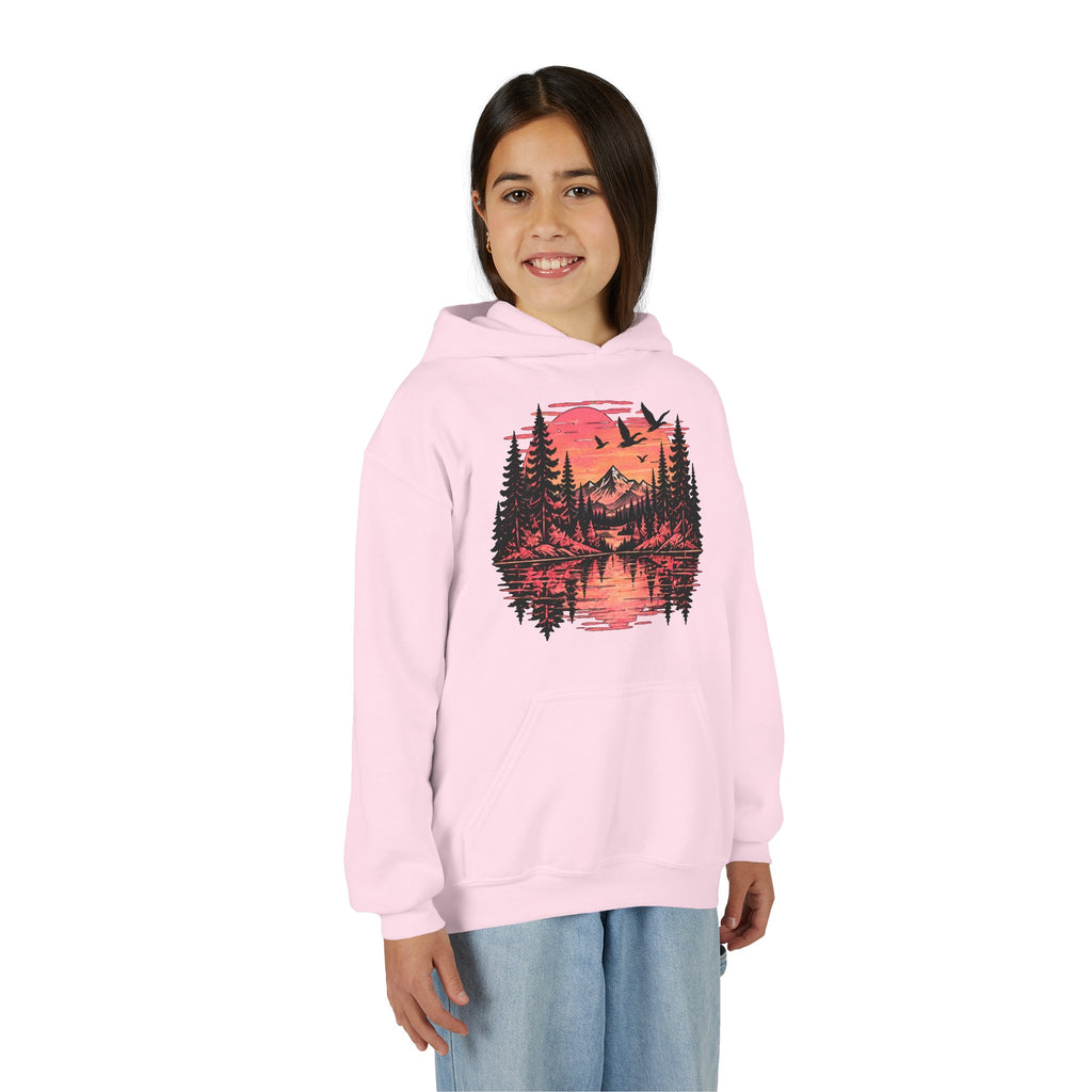 Wild Sunset Mountain Youth Hoodie