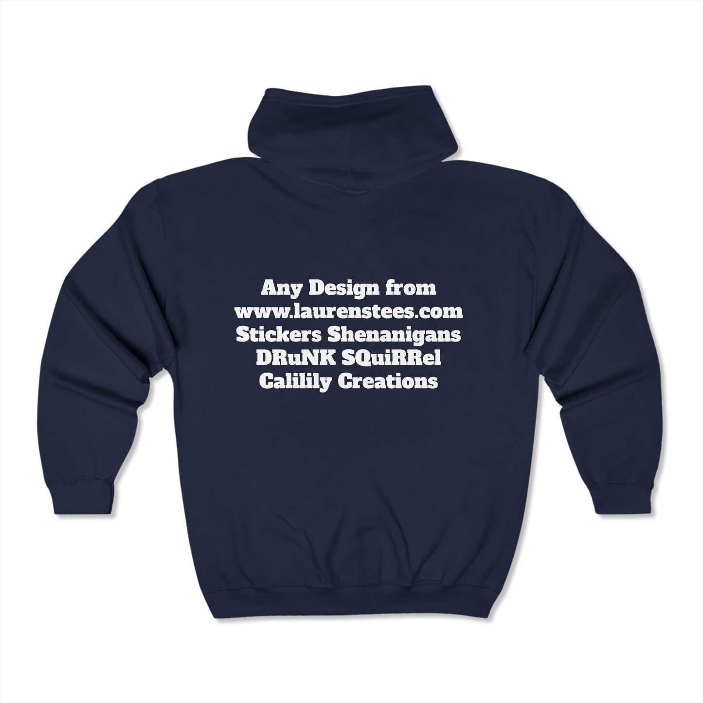 Custom or Any design on site (both sides front & back) - Unisex Heavy Blend™ Full Zip Hooded Sweatshirt