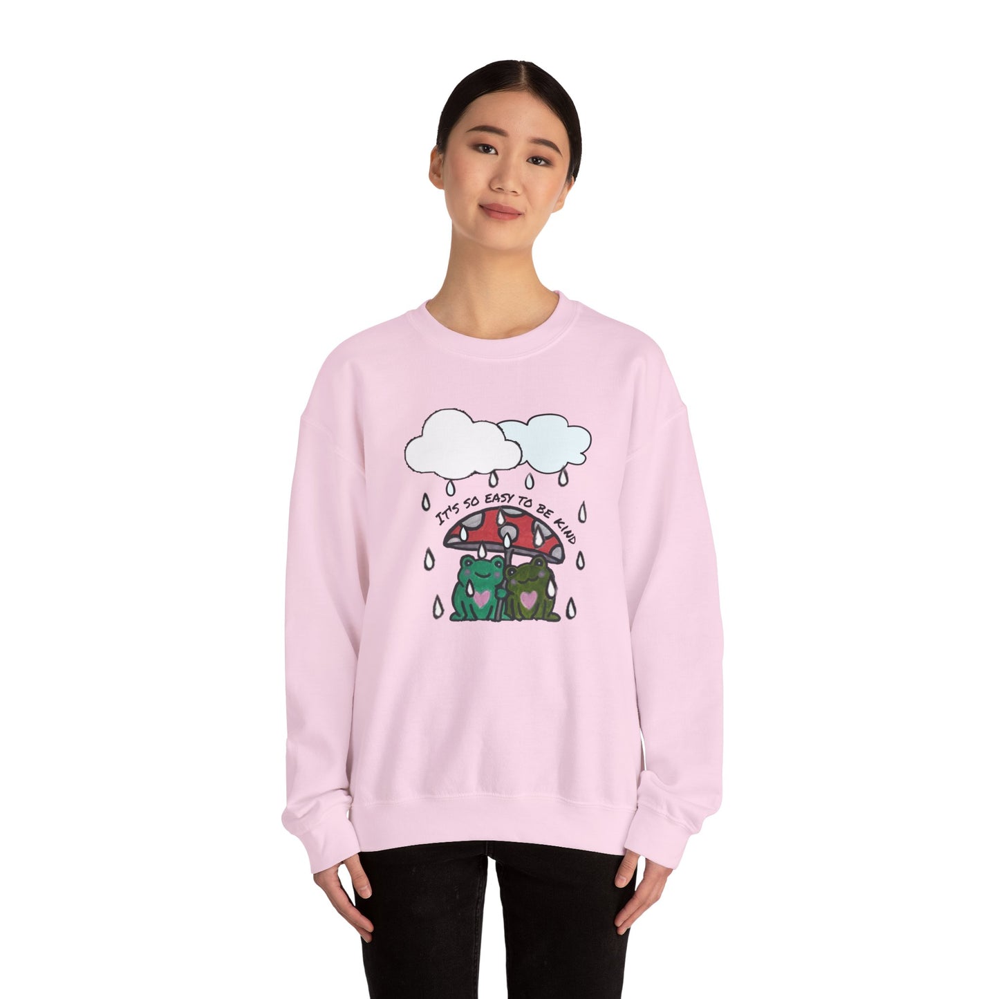 Cute Frogs Kindness Crewneck Sweatshirt - Unisex Heavy Blend