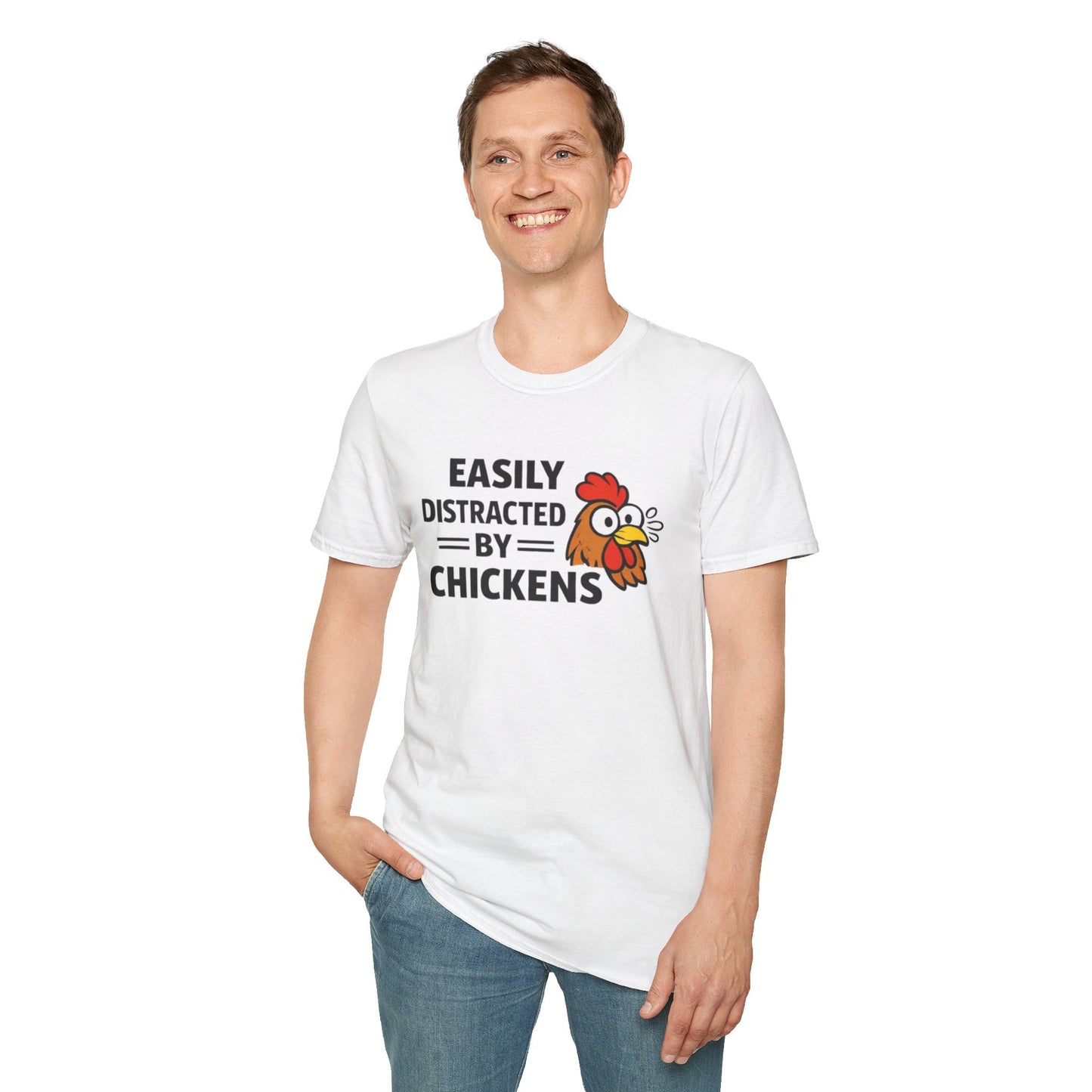 Easily Distracted by Chickens T-Shirt
