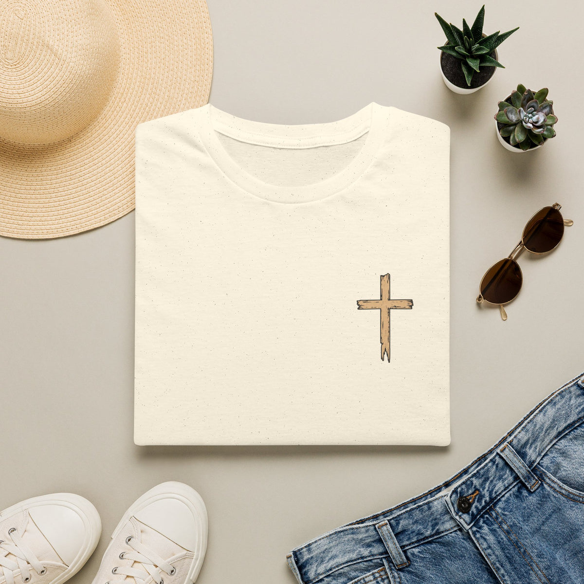 Built on Faith, Driven by Grace – Western Motorcycle Christian Graphic Tee