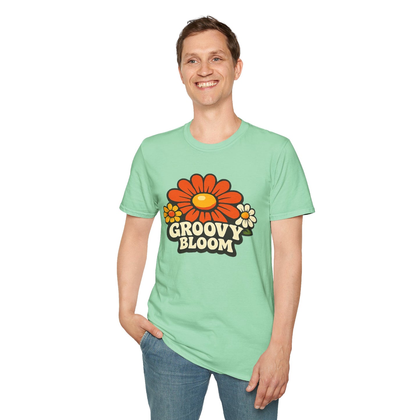 Groovy 70s Bloom T-Shirt — Retro Floral Vintage Vibe