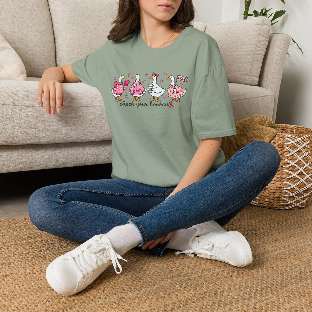 Check Your Honkers 🩷 Breast Cancer Awareness Goose Tee