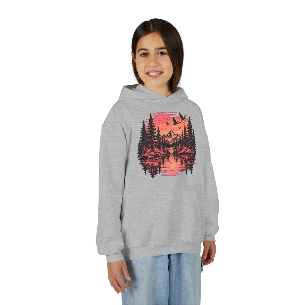 Wild Sunset Mountain Youth Hoodie