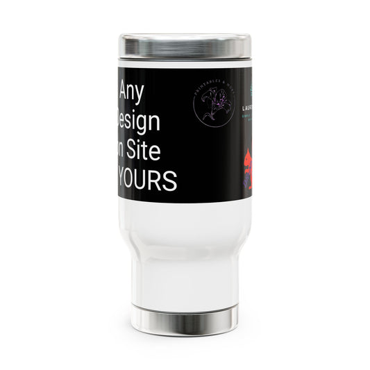 Any Design - Stainless Steel Travel Mug with Handle, 14oz