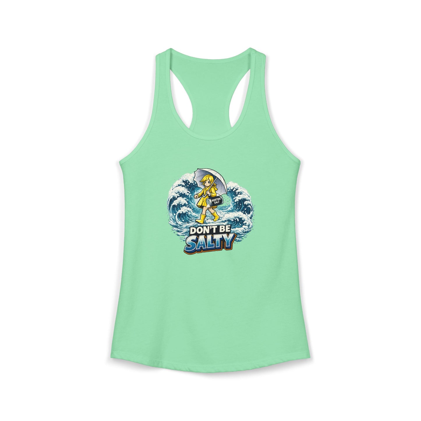 Don’t Be Salty Racerback Tank — Women's Beachy Summer Workout Top