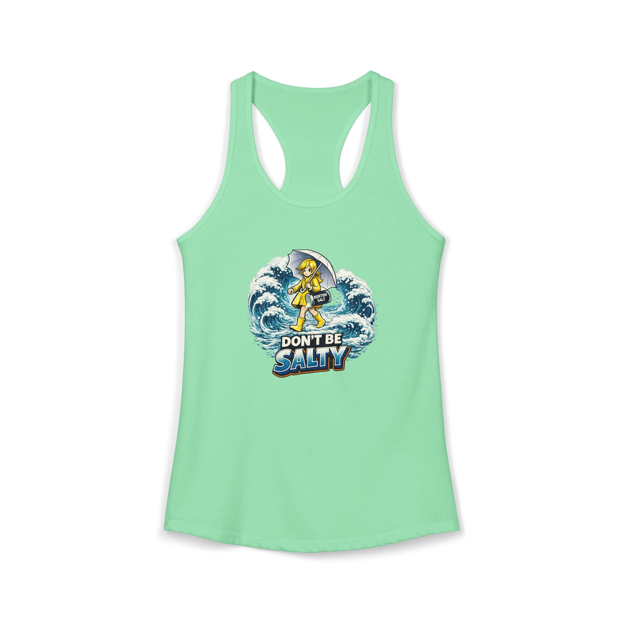 Don’t Be Salty Racerback Tank — Women's Beachy Summer Workout Top