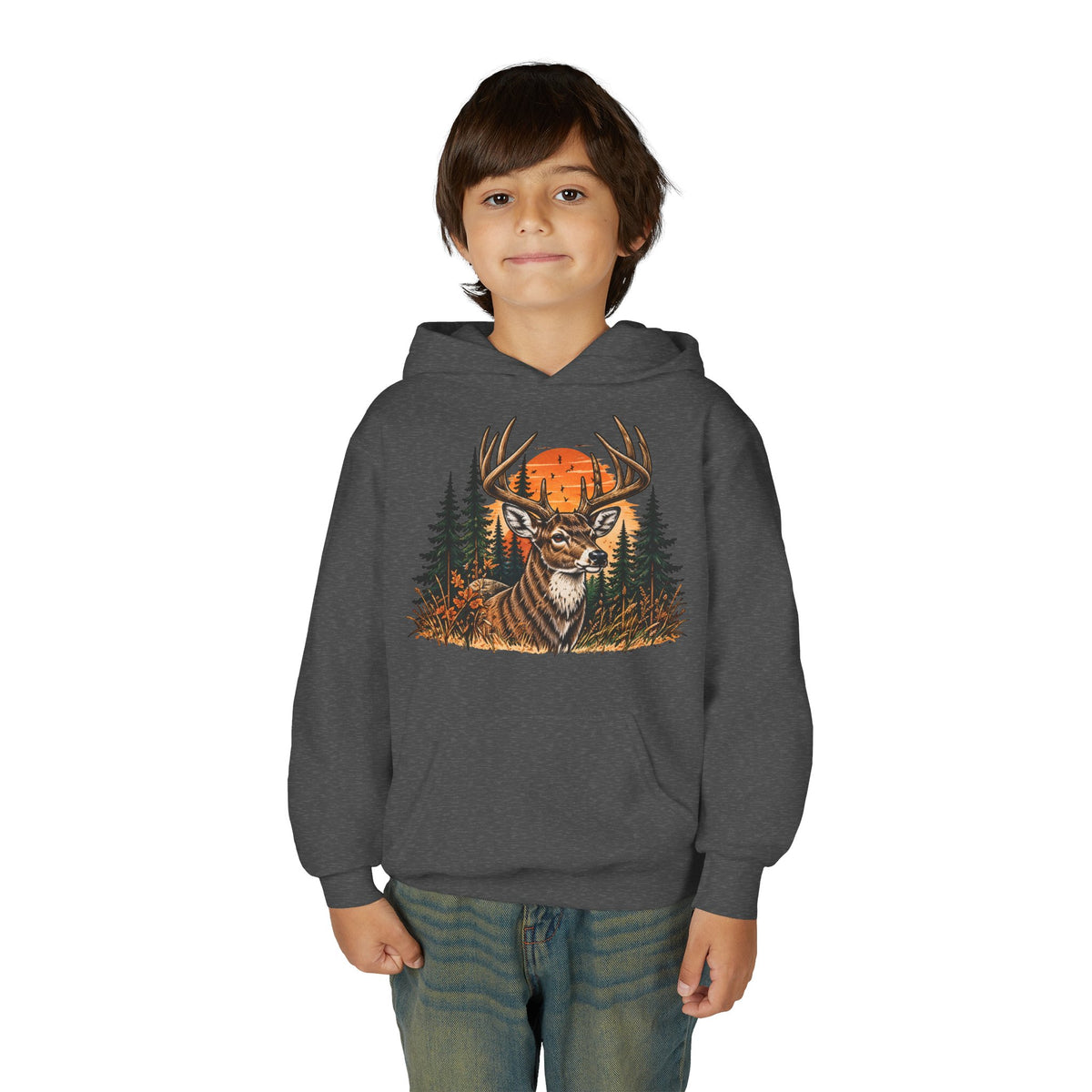 Whitetail Sunset Kids Hoodie