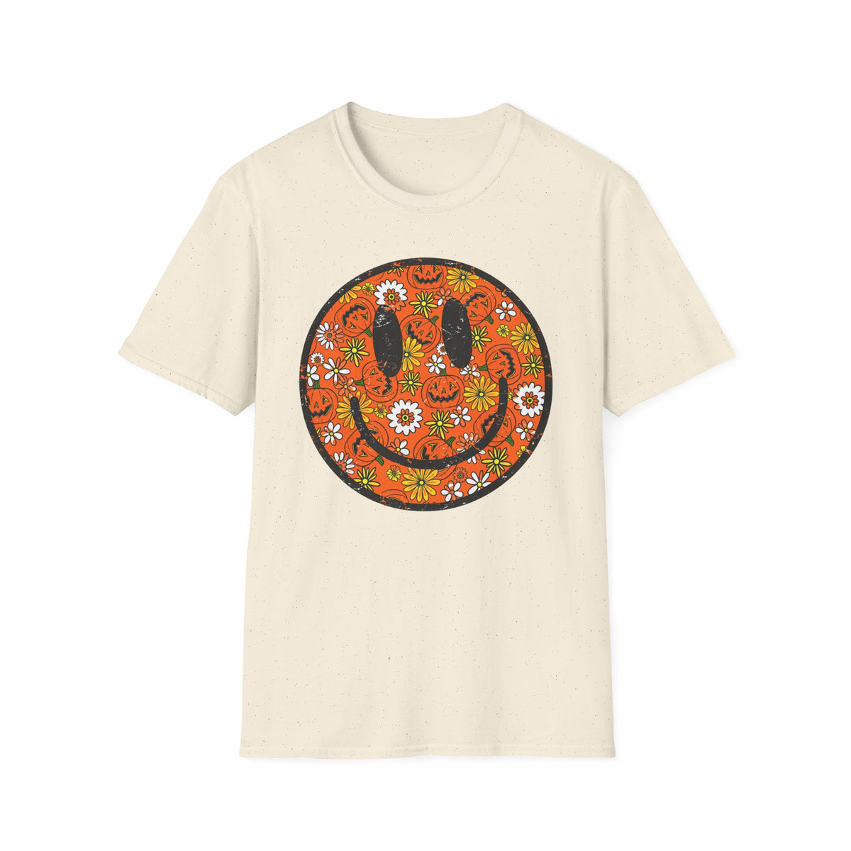 Retro Halloween Smiley T-Shirt 🎃🌼