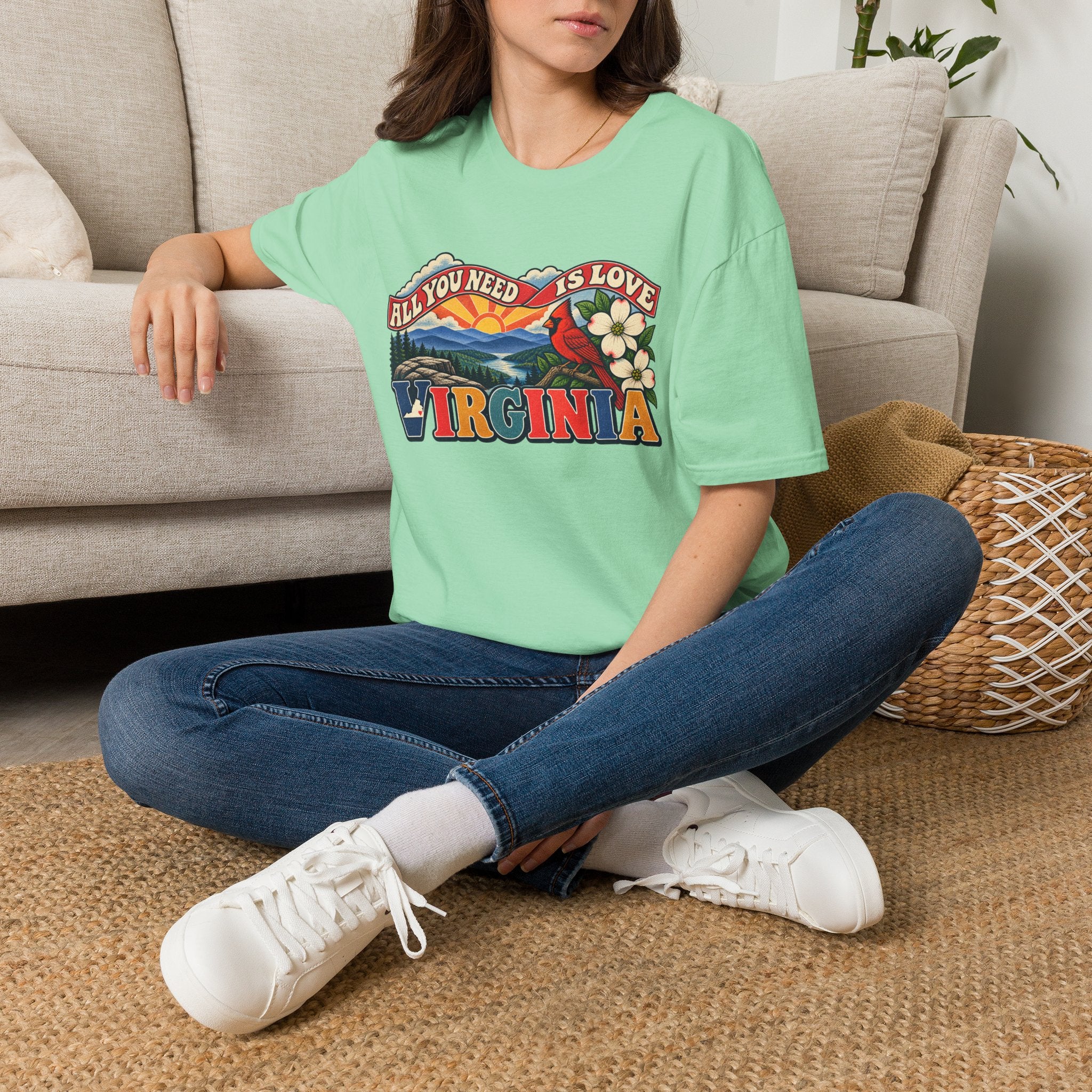 Virginia Retro 'All You Need Is Love' T-Shirt