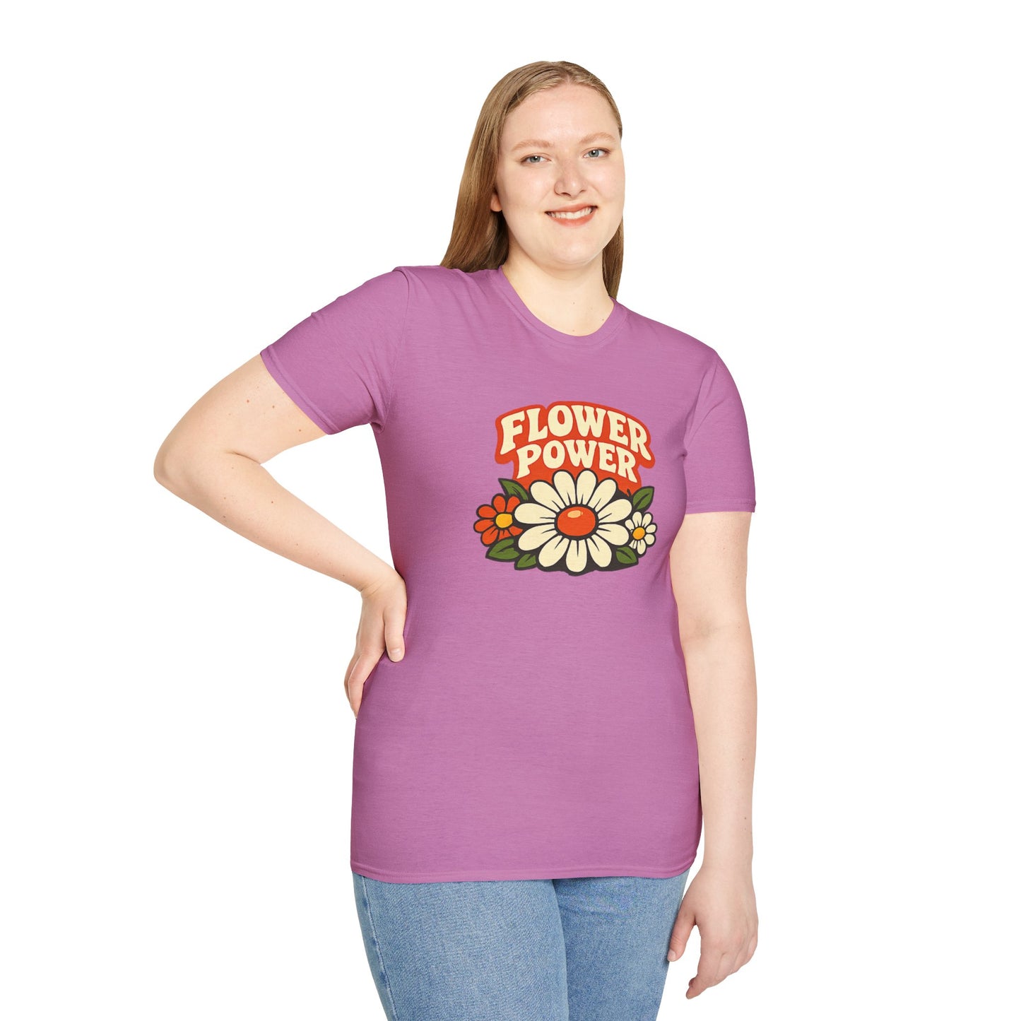 Retro Flower Power Graphic T-Shirt — Vintage 60s Floral Vibe