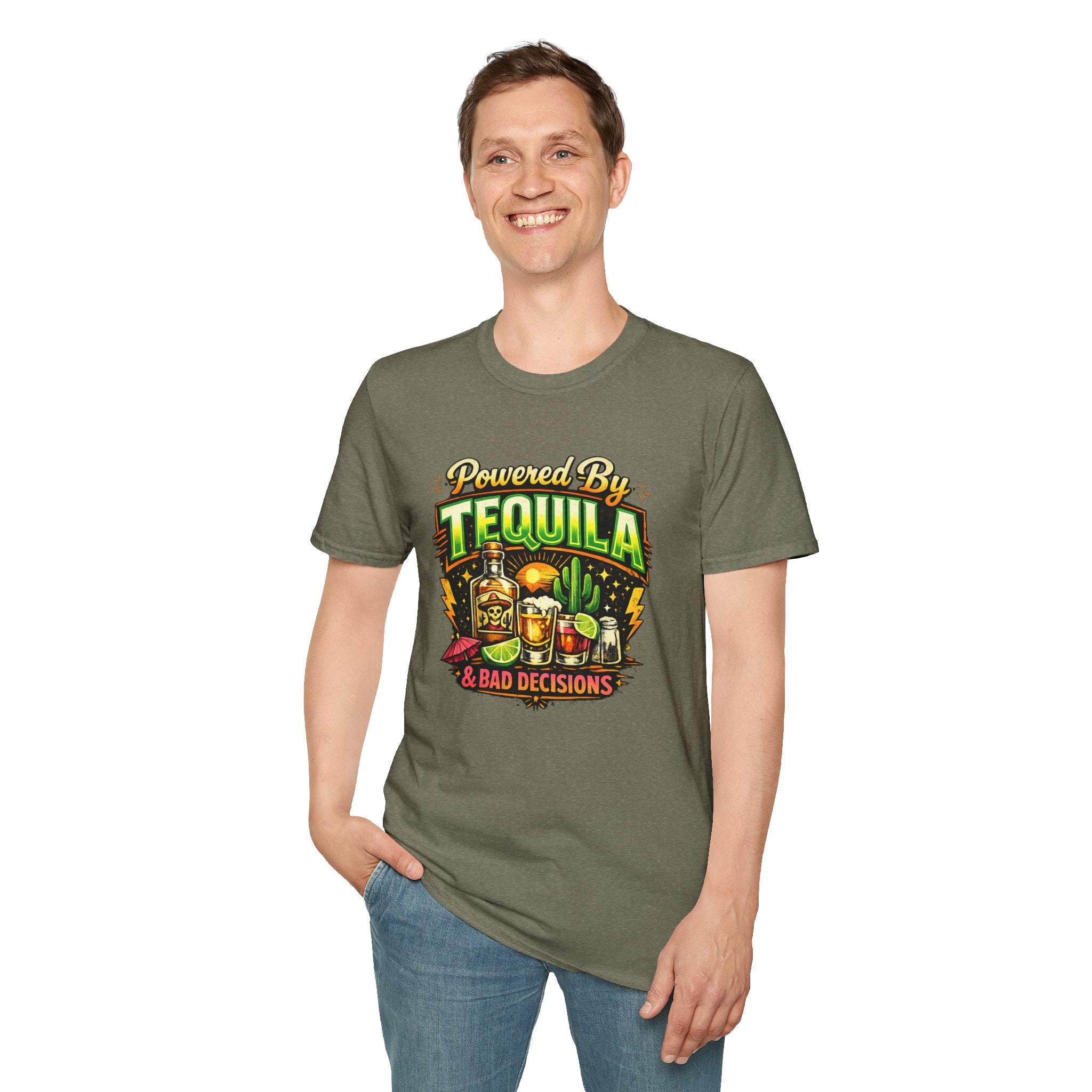 Tequila & Bad Decisions T-Shirt — Funny Bar Party Drinking Tee