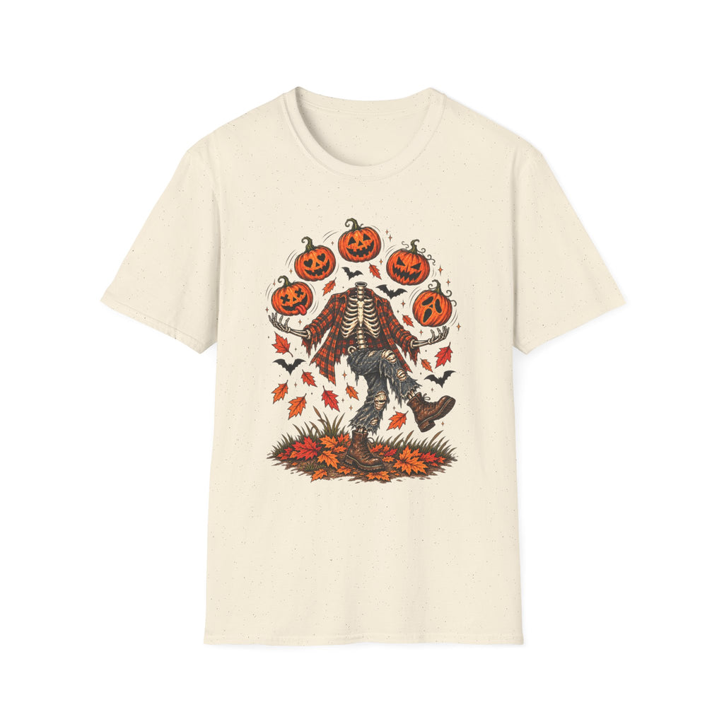 Headless Harvest – Juggling Pumpkins Halloween Tee 🎃💀