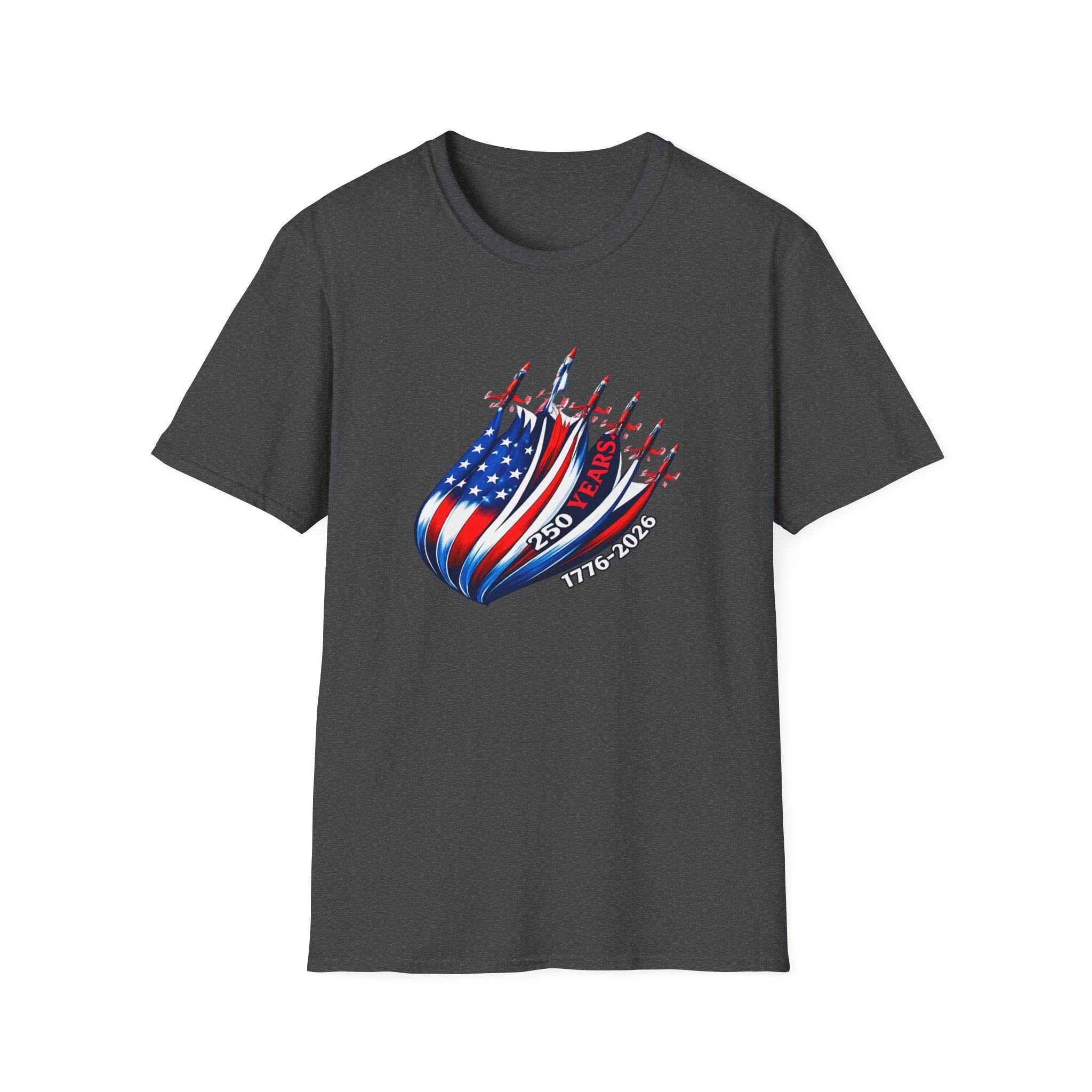 American Flag Jet Squadron T-Shirt — 250 Years USA Patriotic Tee (1776–2026)