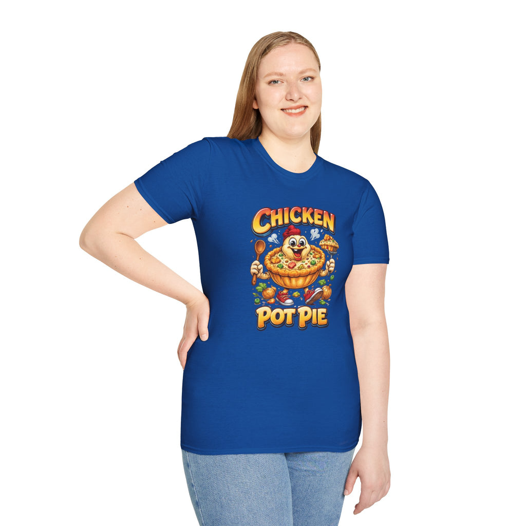 Comical Chicken Pot Pie T-Shirt — Funny Pie Lover Graphic Tee