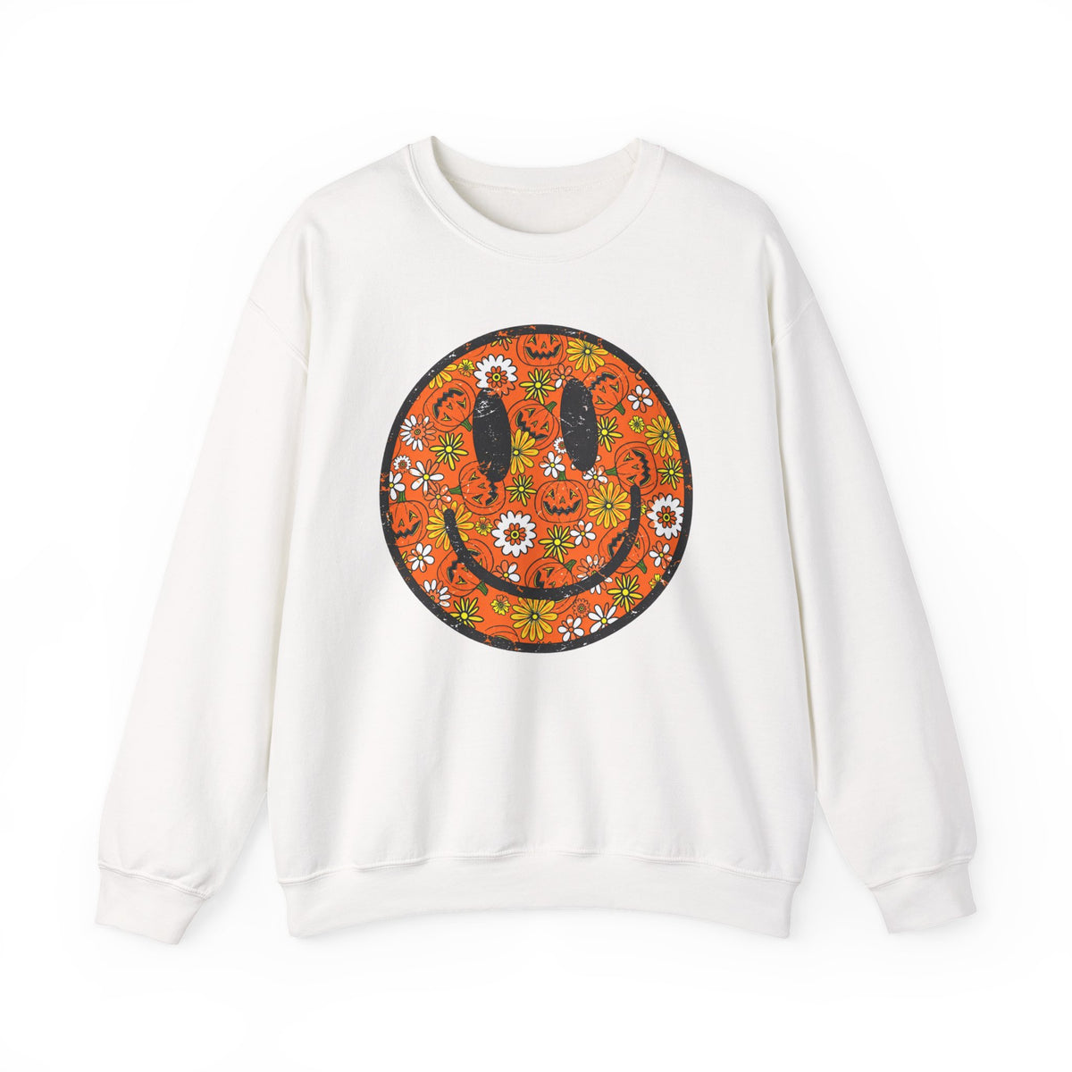 Retro Halloween Smiley Sweatshirt 🎃🌼