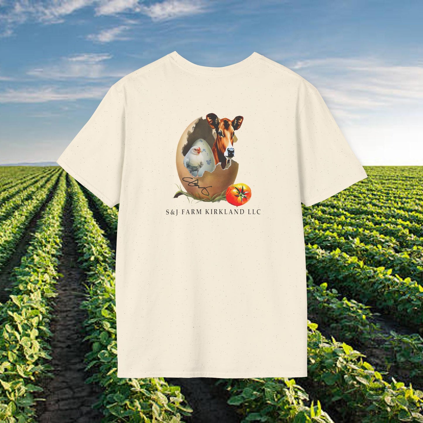 S&J Farm Kirkland LLC BACK ONLY - Unisex Softstyle T-Shirt