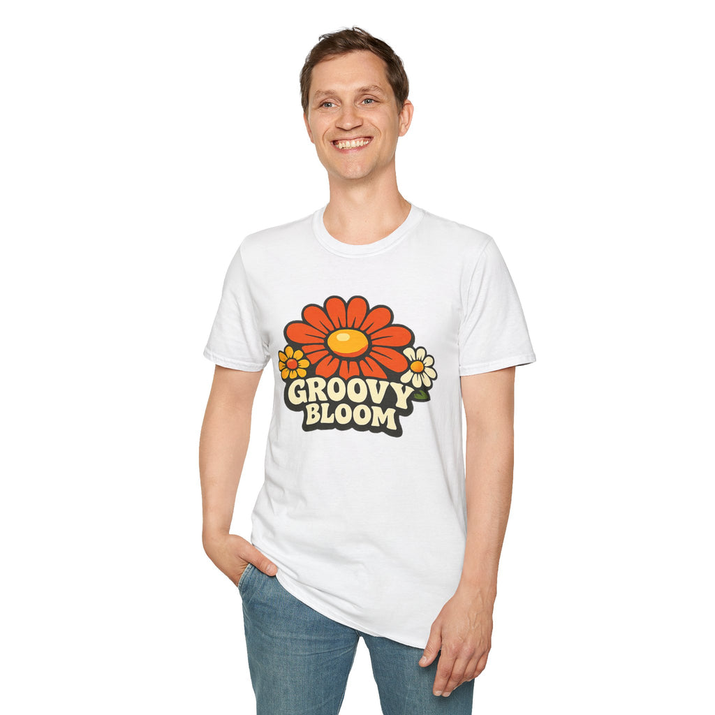 Groovy 70s Bloom T-Shirt — Retro Floral Vintage Vibe