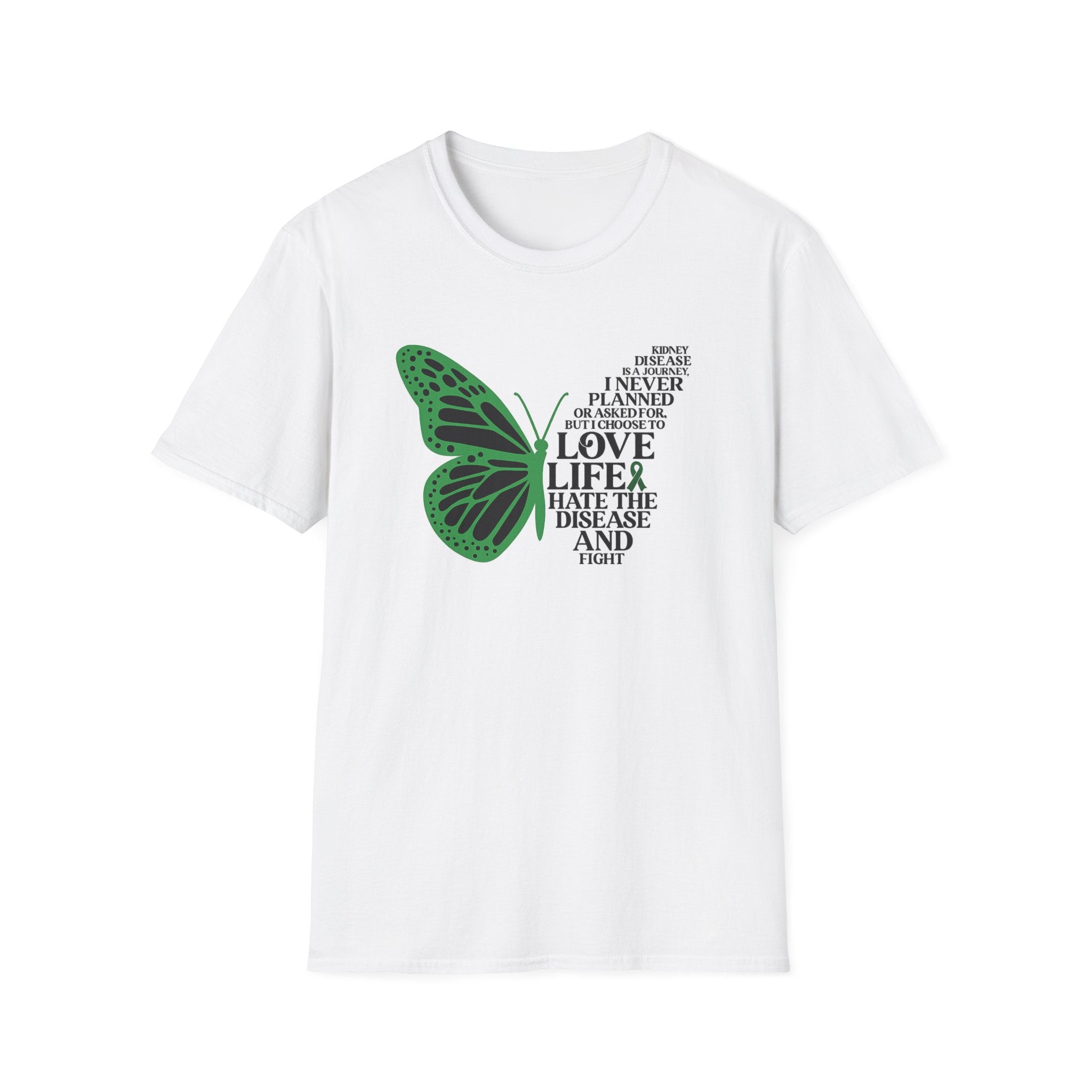 Butterfly Hope T-Shirt — "I Never Planned on Being a Warrior" Inspirational Illness Awareness Tee