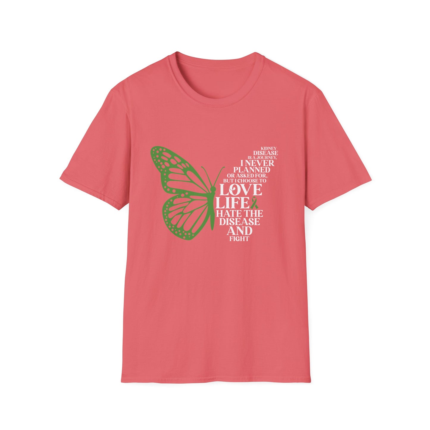 Kidney Disease Awareness White Lettering T-Shirt