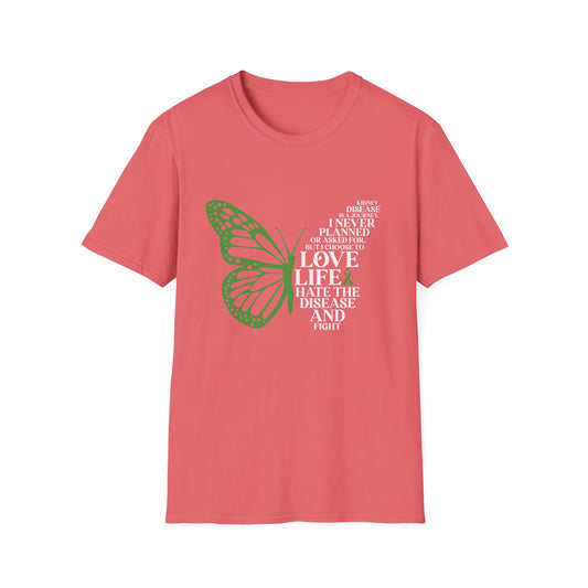 Kidney Disease Awareness White Lettering T-Shirt
