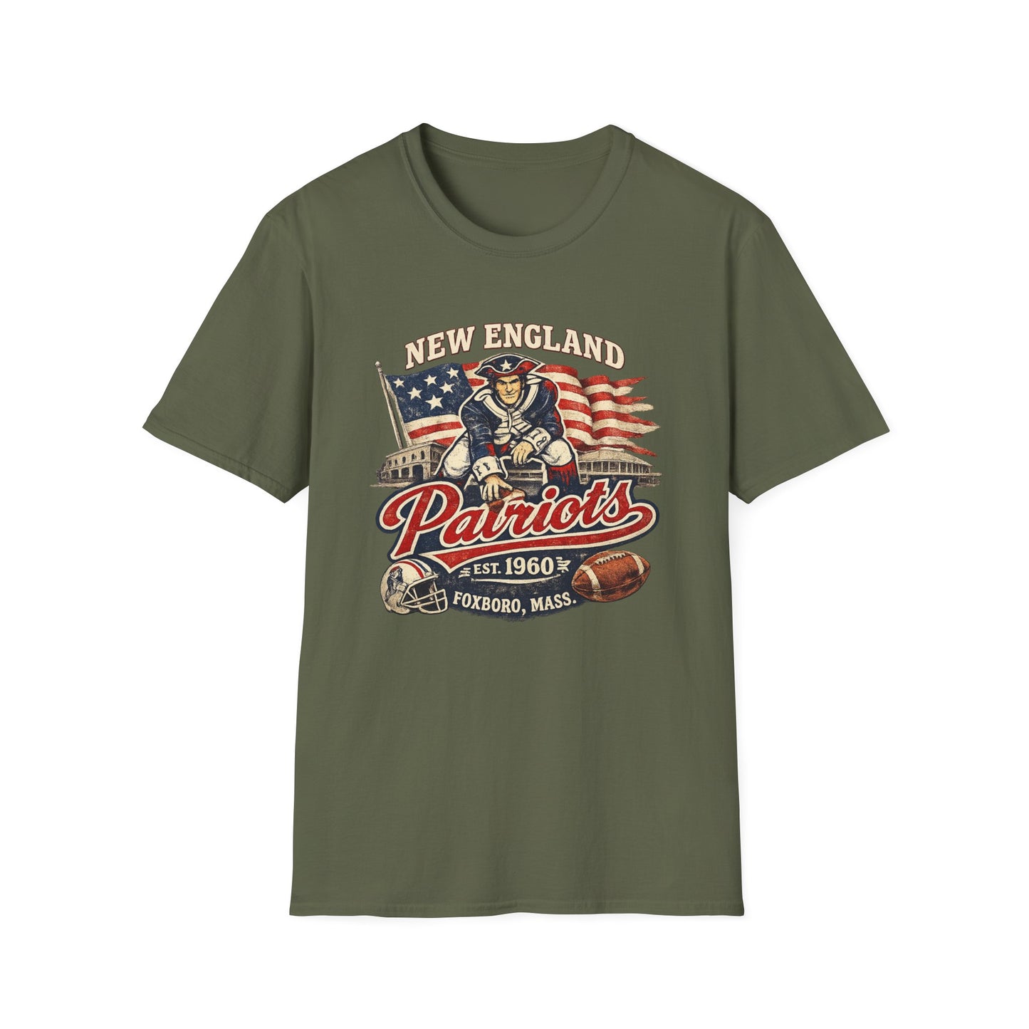 Patriots Vintage Football T-Shirt — New England, Foxboro Est. 1960