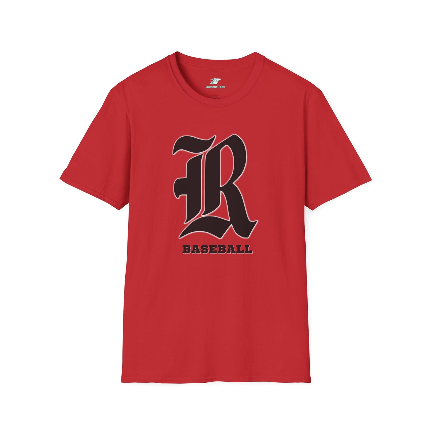 Custom one side Front or Back (RHS Baseball used as example) - Unisex Softstyle T-Shirt