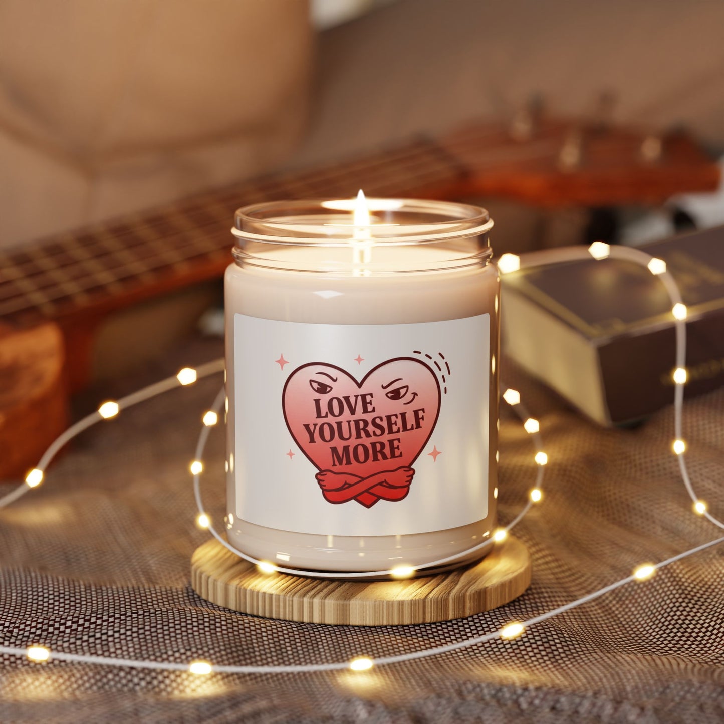 Love Yourself More Candle | Anti‑Valentine Heart, Snarky Self‑Care Soy Candle