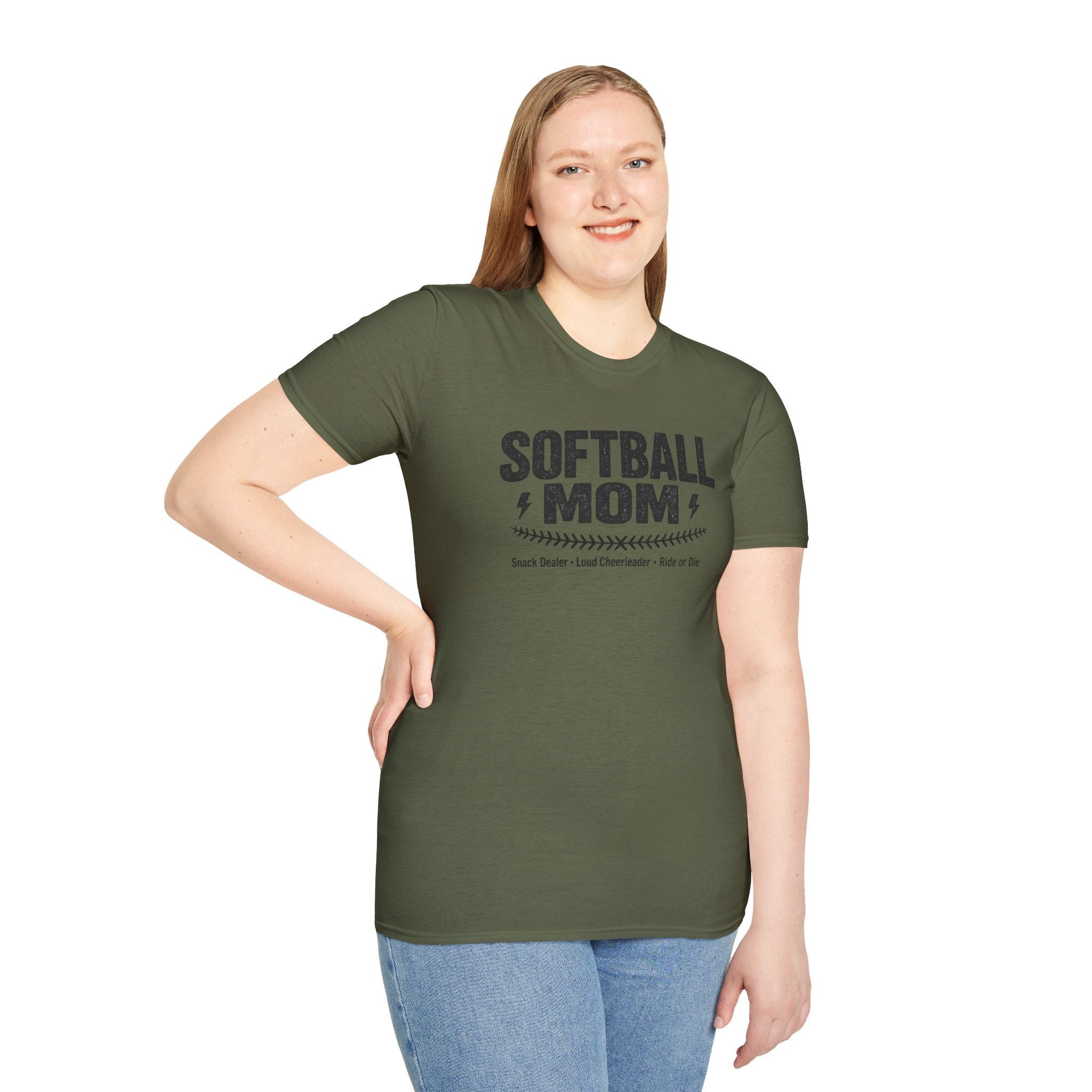 Softball Mom T-Shirt – Proud Softball Mom Tee (Coach, Team Mom Gift)
