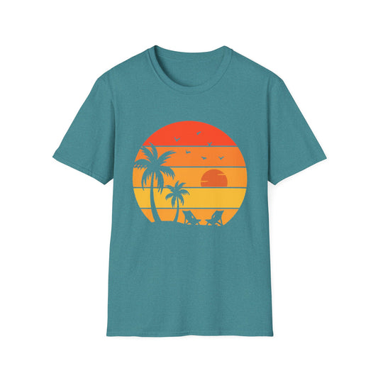 Sunset Vibe Unisex Softstyle T-Shirt - Relaxed Beachwear, Summer Vacation Tee, Gift for Him/Her, Cute Casual Top, Travel Essentials