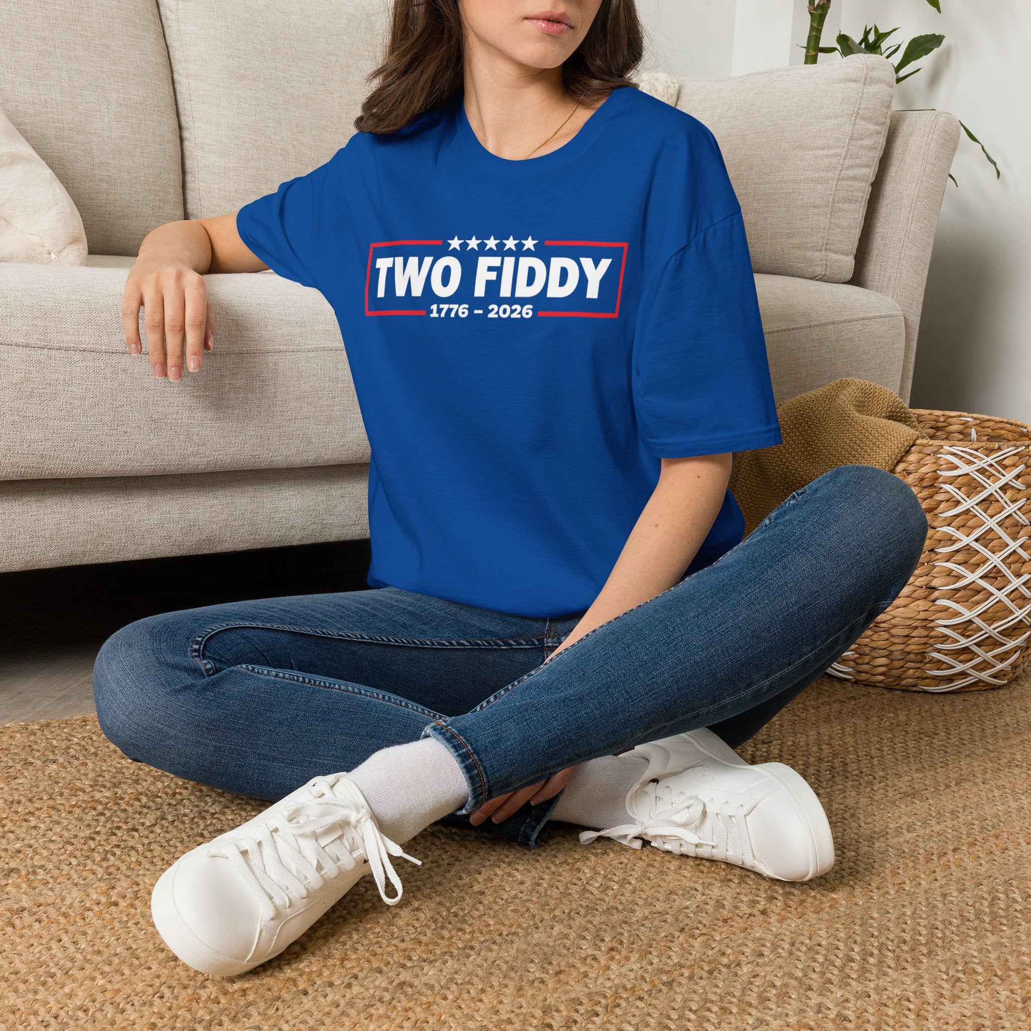 Two Fiddy 1776-2026 T-Shirt — Vintage USA Patriotic Tee