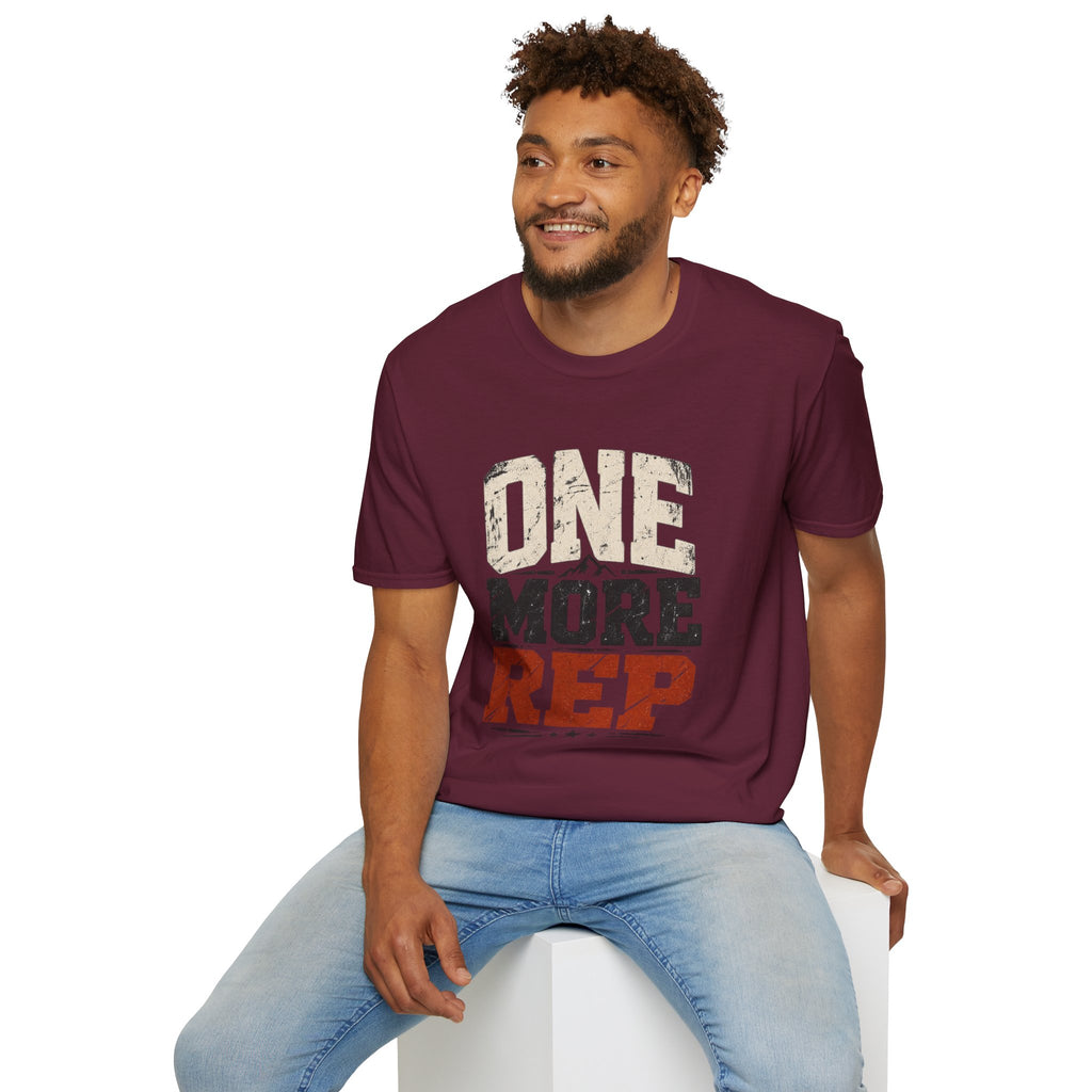 One More Rep – Vintage Workout & Fitness Graphic Tee