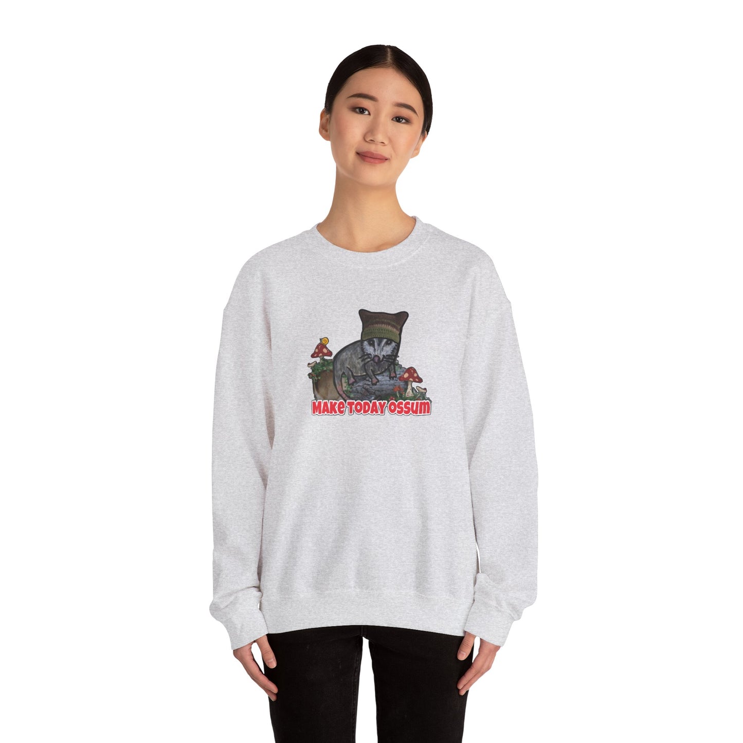 Make Today Ossum Cat Sweatshirt - Cozy Unisex Heavy Blend Crewneck