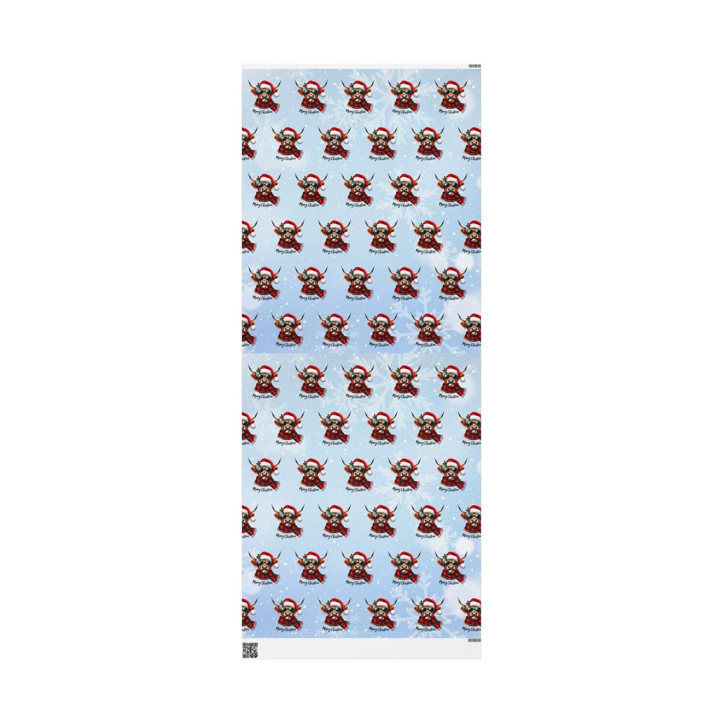 Mooey Christmas Highland Cow Wrapping Paper