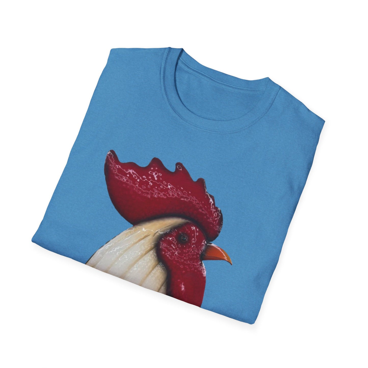 Vintage Rooster Unisex Tee, Softstyle Farm Animal Shirt, Gift for Chicken Lovers, Funny Hen Apparel, Casual Everyday Wear