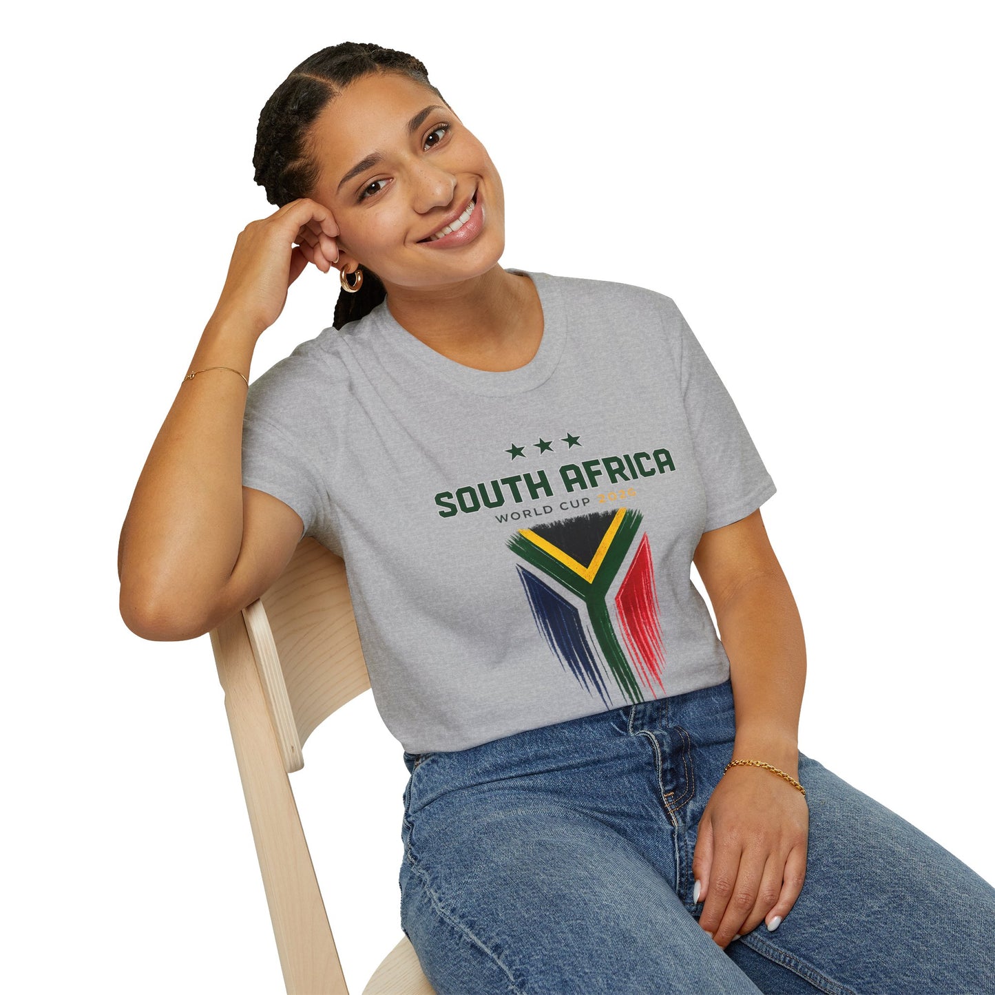 South Africa World Cup T-Shirt — Distressed Flag Soccer Fan Tee