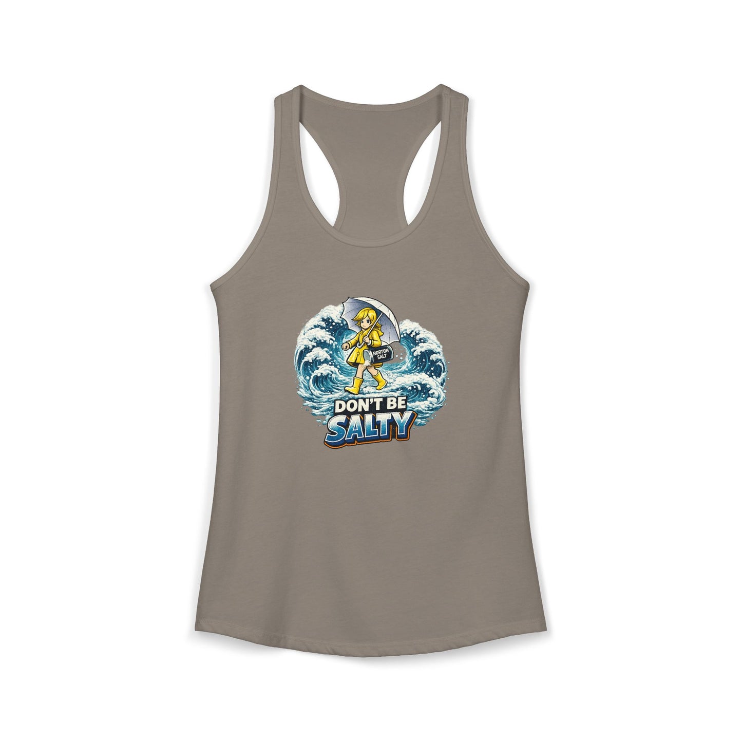 Don’t Be Salty Racerback Tank — Women's Beachy Summer Workout Top