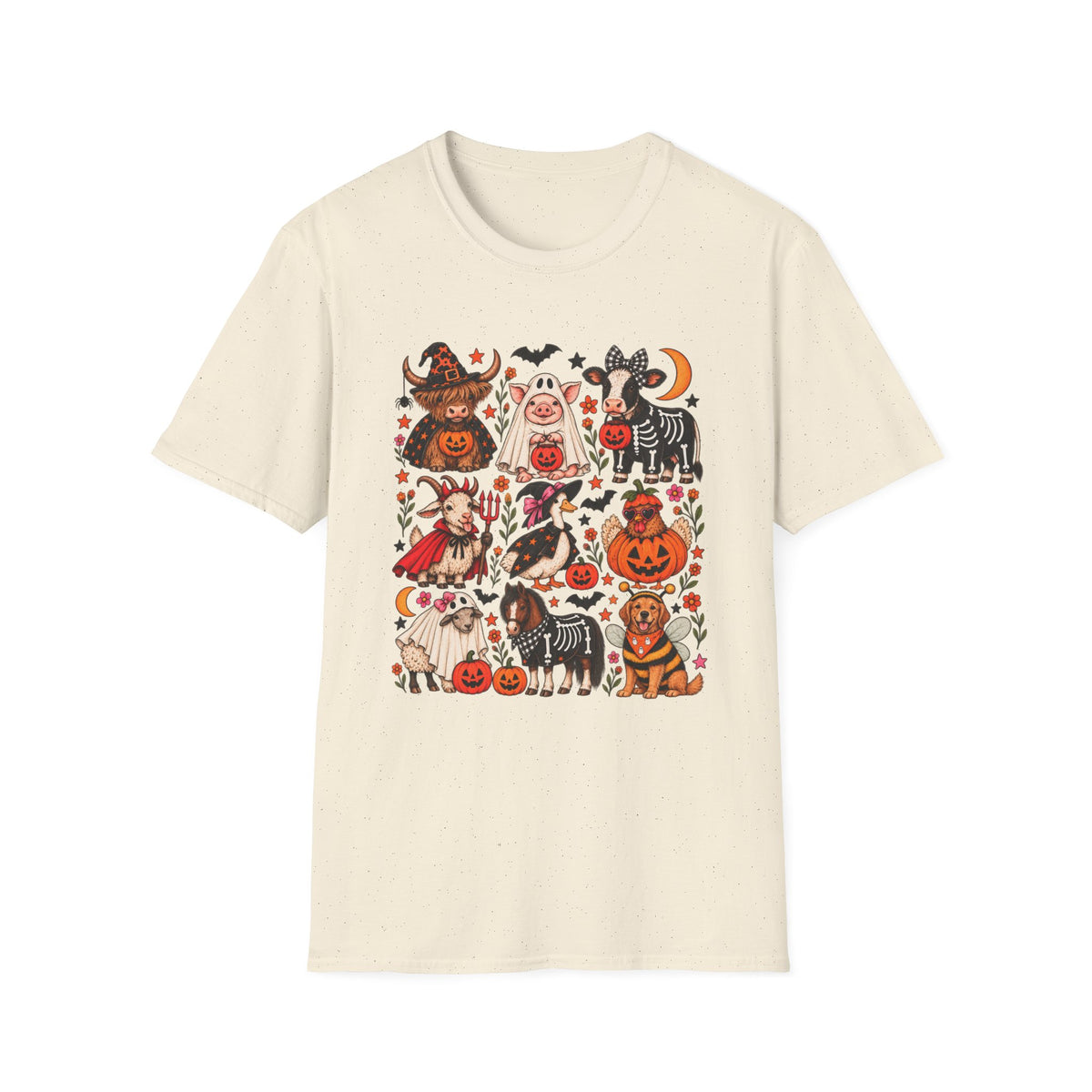 Halloween on the Farm – Spooky Farm Animals Graphic Tee 🎃🐮👻