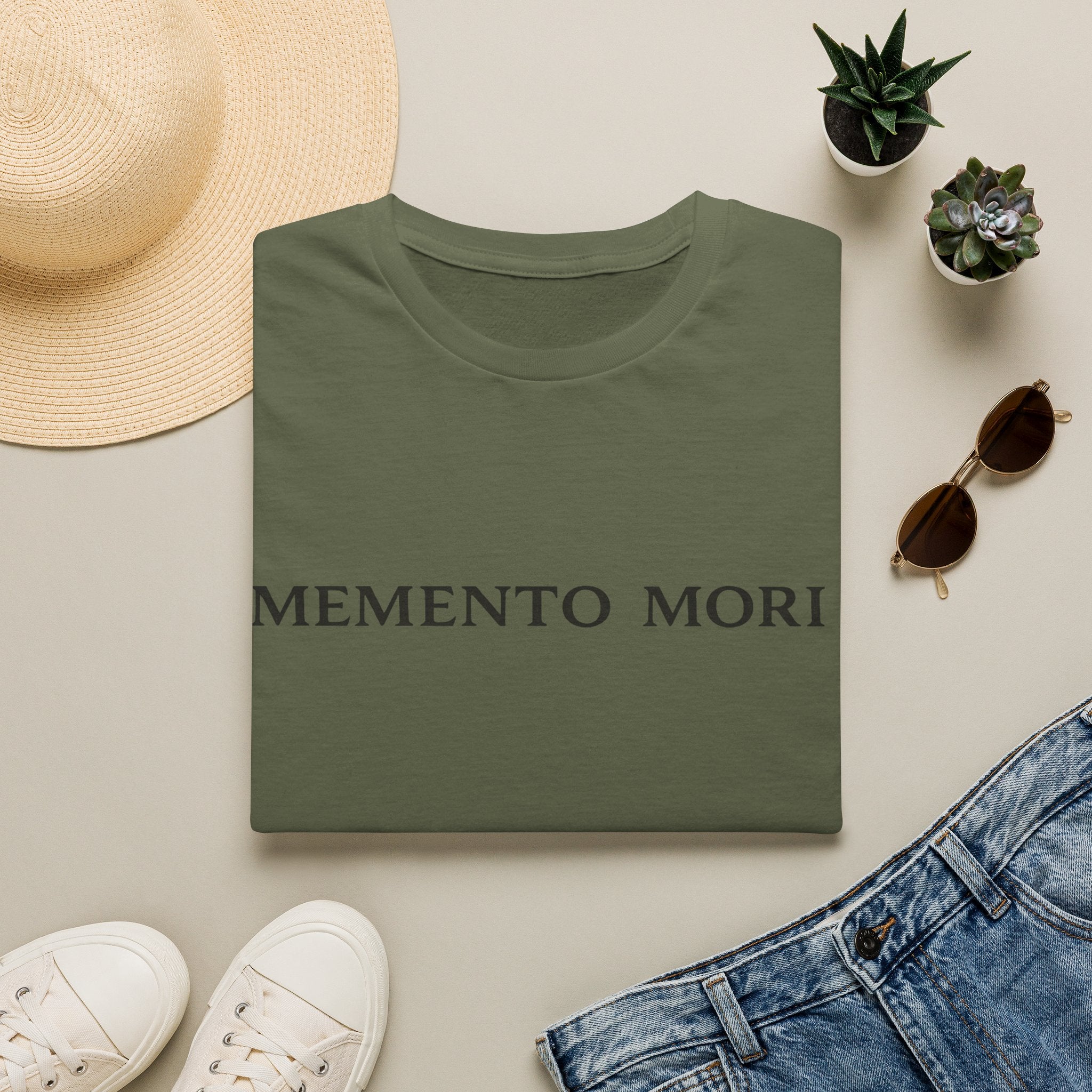 Memento Mori T-Shirt — Minimalist Latin Remembrance Tee