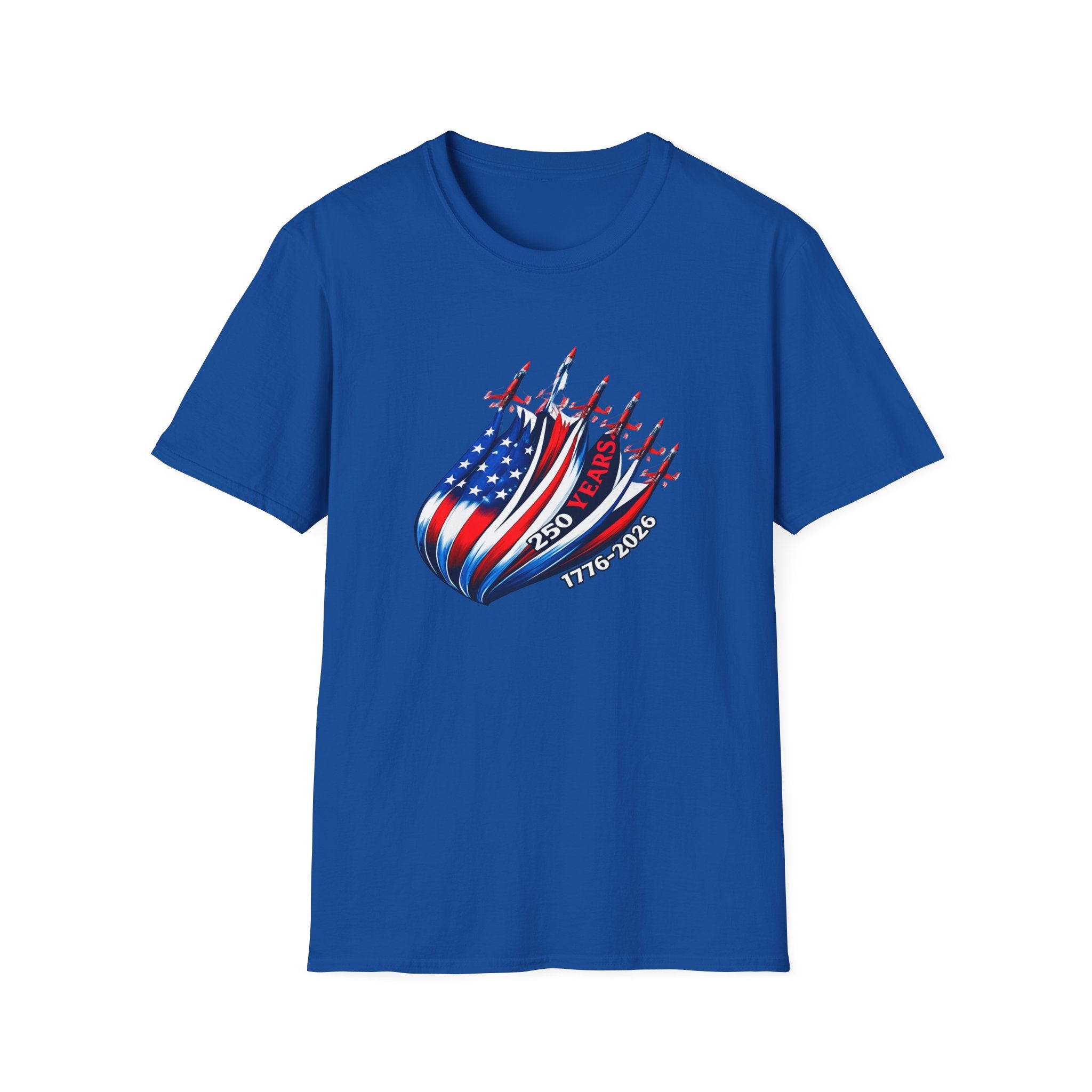 American Flag Jet Squadron T-Shirt — 250 Years USA Patriotic Tee (1776–2026)